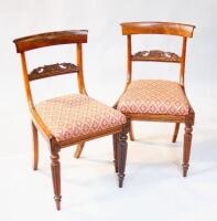 A pair of mid 19thC rosewood dining chairs