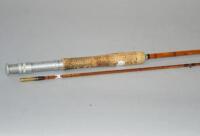 A two piece split cane fly rod