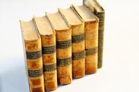 Five Volumes of The Waverley Novels by Sir Walter Scott