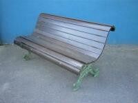 A Victorian garden bench