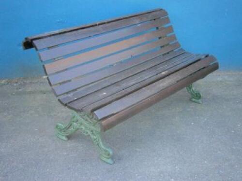 A Victorian garden bench