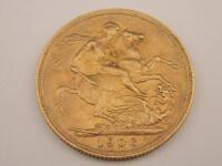 An Edwardian gold sovereign