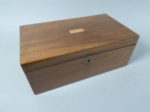 A 19thC mahogany writing box