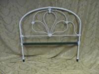 A Victorian painted iron single bedstead