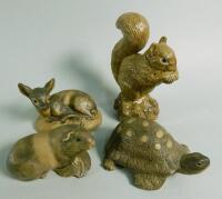 Four Poole Pottery animal figures