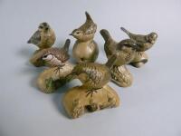 Six Poole Pottery animal figures