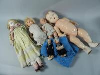 Various English and other composition dolls