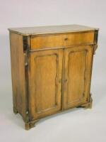 A 19thC Continental walnut side cabinet