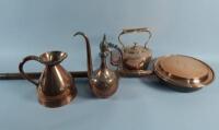 Various items of copper and brass to include