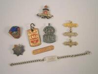 Various badges etc to include silver ARP badge