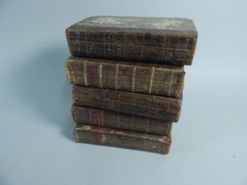 Five early 19thC volumes of the Ladies Magazine