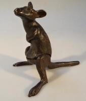 An Edwardian Nestor cast iron nut cracker in the form of a kangaroo