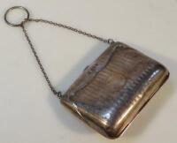 A George V silver evening purse