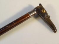 An early 20thC walking cane