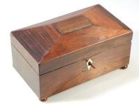 A Regency rosewood tea caddy