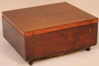 A George III mahogany truckle box