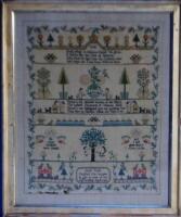 A Georgian framed sampler