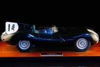 A model of a Le Mans 1954 D type Jaguar