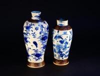 Two Chinese blue and white baluster vases