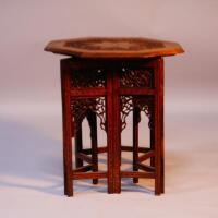 A early 20thC octagonal table in the Moorish style