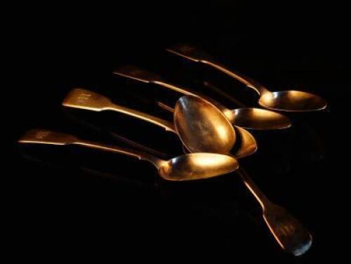 Five Victorian teaspoons