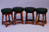 *A selection of eight 20thC low bar stools