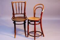 A bentwood dining chair