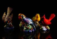 A selection of four Royal Worcester birds