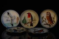 A selection of Goebel Hummel Wildlife Series plates