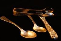 Two Edwardian silver bright cut teaspoons