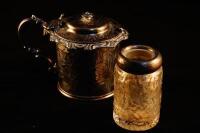 A Victorian silver preserve pot