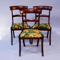 A set of five 19thC mahogany bar back dining chairs