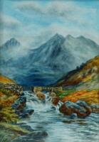 A E Manners (19th/20thC School). Snowdon from Pont-y-garth