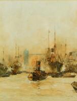 P. Banks (FL. 1915). Thames scene