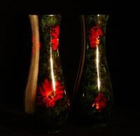 A pair of early 20thC glass vases