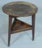 A late 18th/early 19thC elm cricket table