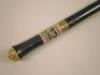 An early 20thC Indian ebonised and brass sword stick