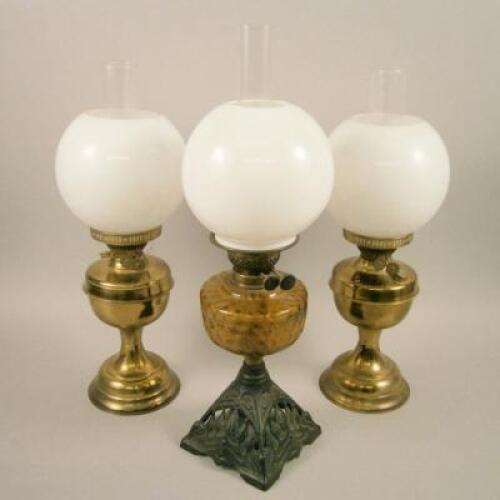 Three oil lamps