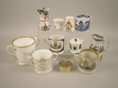 A quantity of 19thC pottery etc.