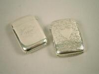 Two Victorian silver vesta cases