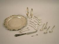 Various items of white metal and silver plate