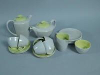 A Poole pottery part tea service