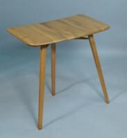 An Ercol elm side table or dining table extension