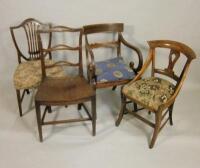 Four 19thC chairs