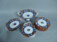 A Ridgway type porcelain part dessert service