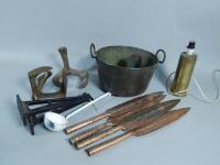 Various items of metalware