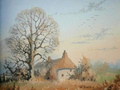 Vincent Selby (1919-2004). Landscape with cottage