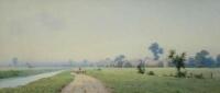 William Bartol Thomas (1877-1947). Lincolnshire river landscape