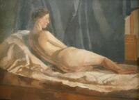 19th/20thC British School. Reclining nude