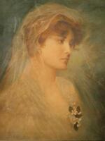 J T Weatherston (19th/20thC). Head and shoulders portrait of a maiden